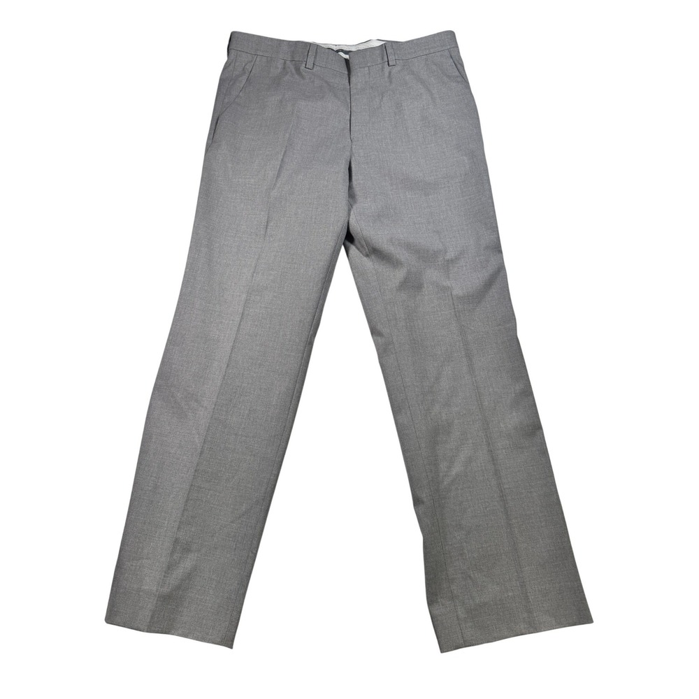 ASHWORTH Mens Gray Slacks 36W 31L Golf Stretch Fabric Classic Fit‎ Trousers